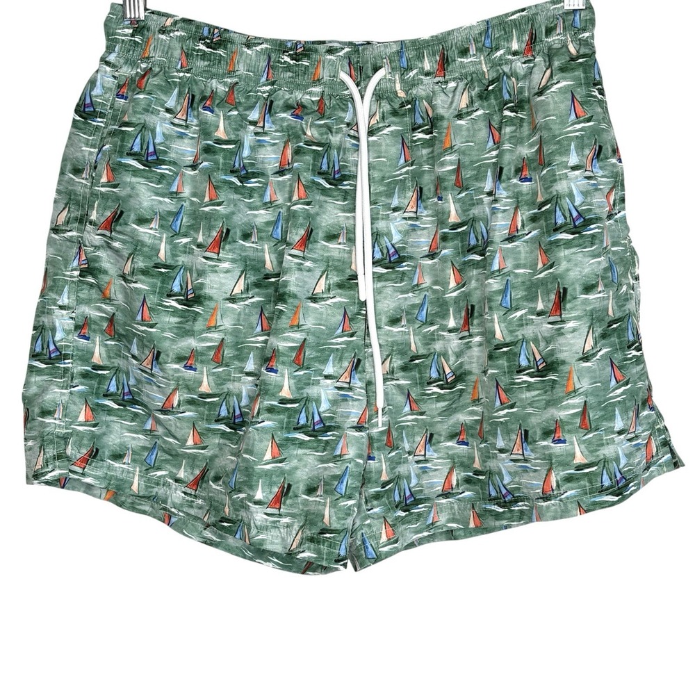Eton Swim Shorts Boats XL Nautical Drawstring Lined Surf Beach Pockets Designer